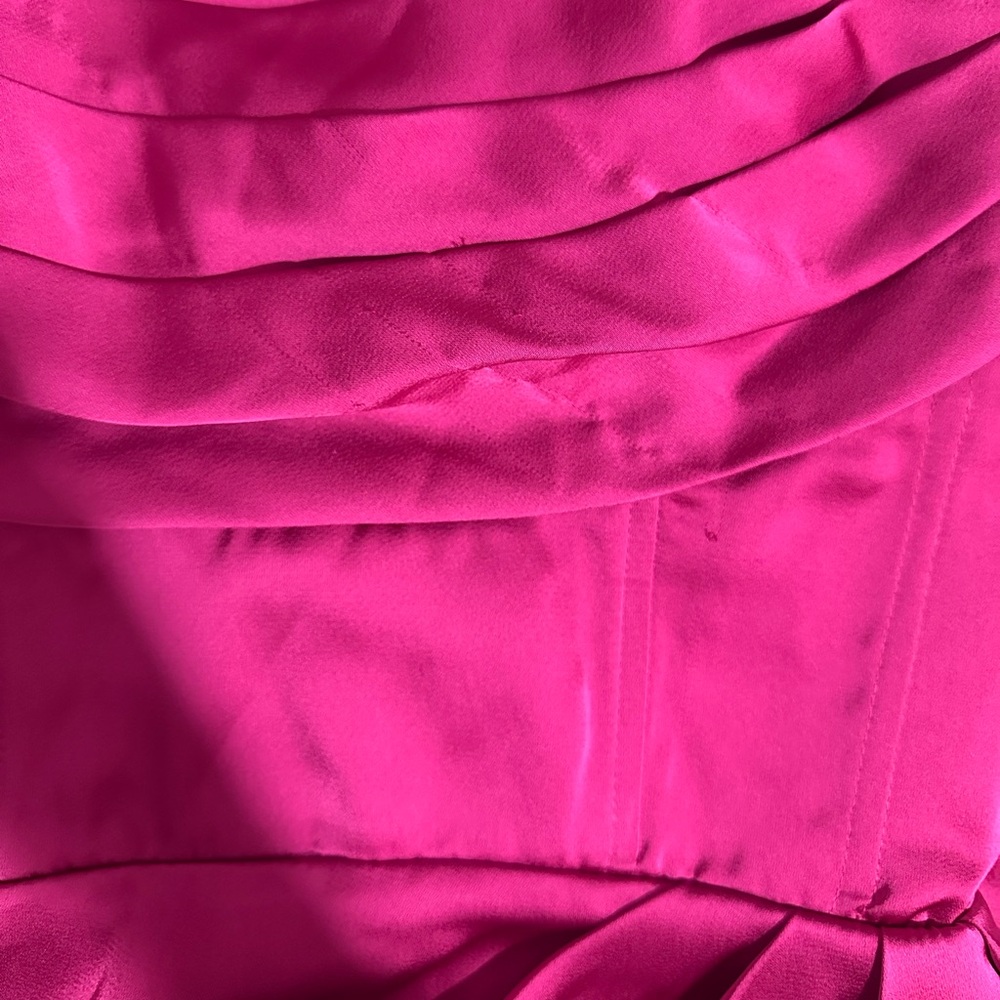 Azazie Fuchsia Off-Shoulder Dress - Picture 2 of 6